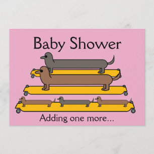 Uitnodiging voor familie van skateboard dachshund