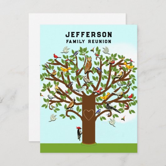 Uitnodiging voor familiebijeenkomst (Voorkant / Achterkant)