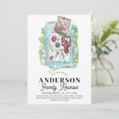 Uitnodiging voor familiebijeenkomst picknick water (Staand voorkant)