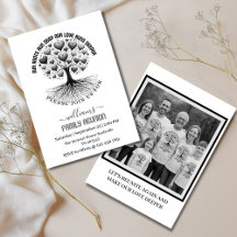 Uitnodiging voor familiefoto familiebijeenkomst fa