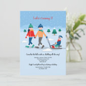 Uitnodiging voor familielandschapsrijden (Staand voorkant)