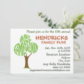 Uitnodiging voor familiereünie (Staand voorkant)