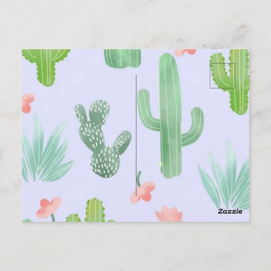 Uitnodiging voor familiereünie met Cactus-thema (Achterkant)