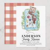 Uitnodiging voor familiereünie picknick in waterve (Voorkant / Achterkant)