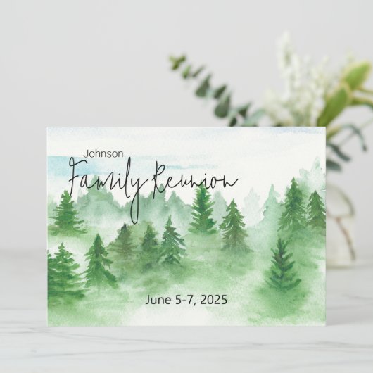 Uitnodiging voor familiereünie - Trees Cabin Mount