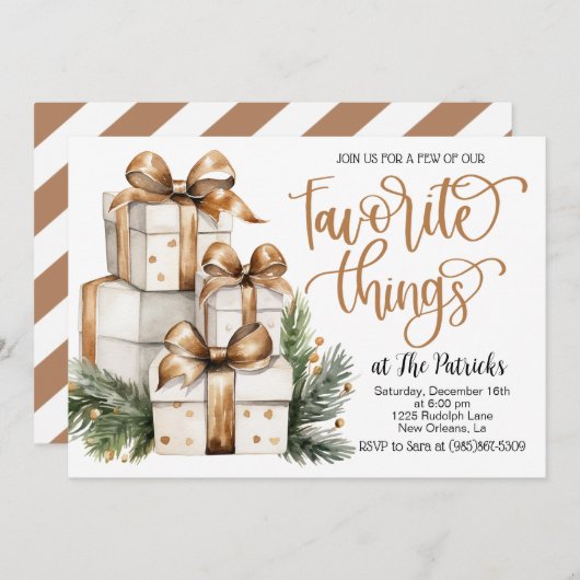 Uitnodiging voor favoriete Dingen (Voorkant / Achterkant)