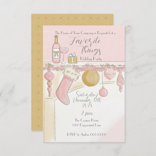 Uitnodiging voor favoriete evenementen (Voorkant / Achterkant)