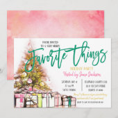 Uitnodiging voor favoriete kerstfeestjes (Voorkant / Achterkant)