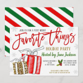 Uitnodiging voor favoriete kerstfeestjes (Voorkant / Achterkant)