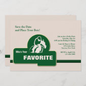 Uitnodiging voor favoriete paardenraces (Voorkant / Achterkant)