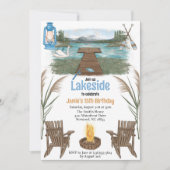 Uitnodiging voor feest aan het meer (Voorkant)