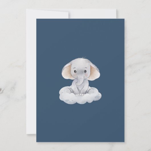 Uitnodiging voor feest baby jongen (Achterkant)