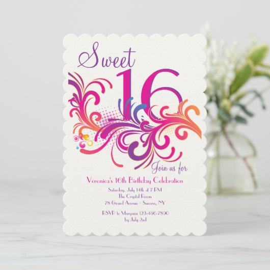 Uitnodiging voor Feest Draaikolken (Staand voorkant)