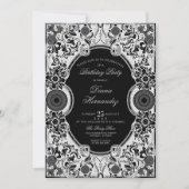 Uitnodiging voor feest met bloemendecor (Voorkant)