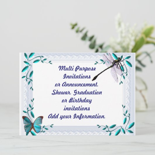 Uitnodiging voor feest met meerdere doelen (Staand voorkant)