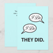 Uitnodiging voor feest na het huwelijk: I Do I Do (Voorkant / Achterkant)