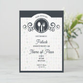 Uitnodiging voor Feest van Geloof Familie Potluck (Staand voorkant)