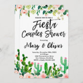 Uitnodiging voor feest voor koppels, fiesta thema (Voorkant / Achterkant)