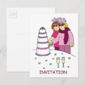 Uitnodiging voor feest voor vrouwelijk koppel in l (Voorkant / Achterkant)