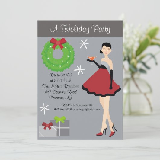 Uitnodiging voor feestdag (Staand voorkant)