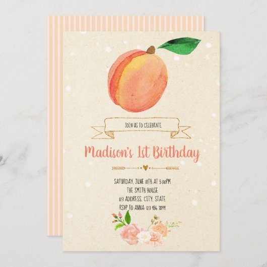 Uitnodiging voor feestdag (Voorkant / Achterkant)