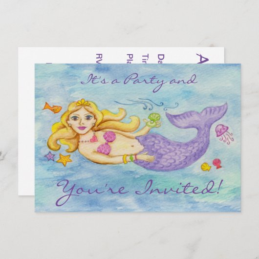 Uitnodiging voor feestdag (Voorkant / Achterkant)