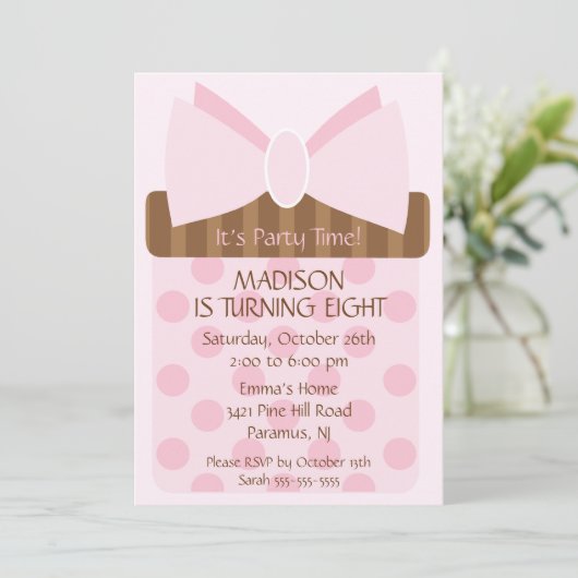 Uitnodiging voor feestdag (Staand voorkant)