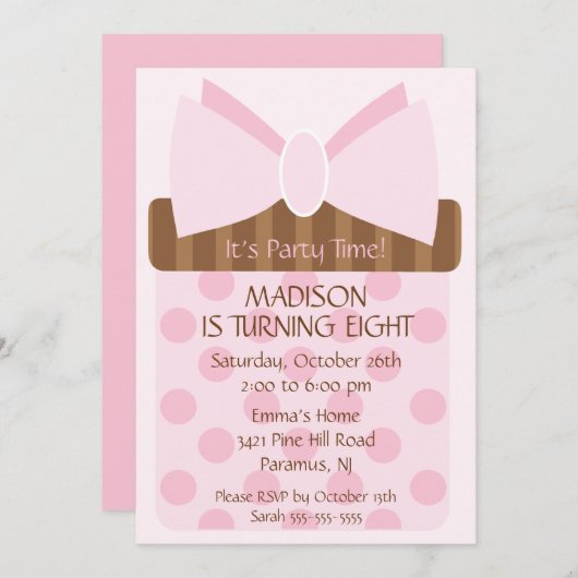 Uitnodiging voor feestdag (Voorkant / Achterkant)