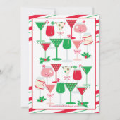 Uitnodiging voor feestdag Cocktail-kerstfeest (Achterkant)