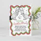 Uitnodiging voor feestdag Cocktail Party (Staand voorkant)