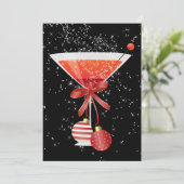 Uitnodiging voor feestdag Cocktail Party (Staand voorkant)