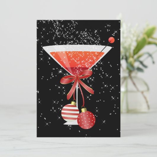 Uitnodiging voor feestdag Cocktail Party (Staand voorkant)