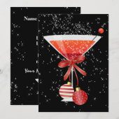 Uitnodiging voor feestdag Cocktail Party (Voorkant / Achterkant)