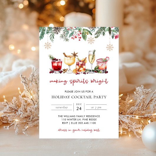 Uitnodiging voor feestdag Cocktail Party
