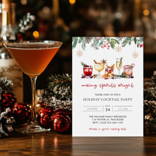 Uitnodiging voor feestdag Cocktail Party