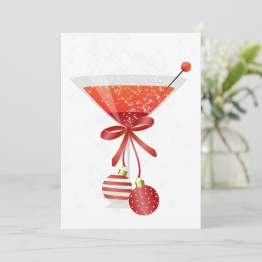 Uitnodiging voor feestdag Cocktail Party (Staand voorkant)