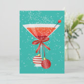 Uitnodiging voor feestdag Cocktail Party (Staand voorkant)