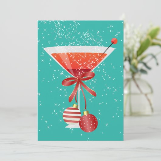 Uitnodiging voor feestdag Cocktail Party (Staand voorkant)