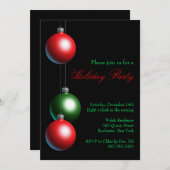 Uitnodiging voor feestdag in Midnight Black (Voorkant / Achterkant)