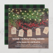 Uitnodiging voor feestdag in Roustisch kerstland (Voorkant / Achterkant)