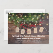 Uitnodiging voor feestdag in Roustisch kerstland (Voorkant / Achterkant)