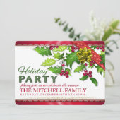 Uitnodiging voor feestdag kerstfeestvieren (Staand voorkant)