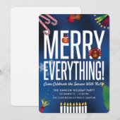 Uitnodiging voor feestdag *Merry Alles* (Voorkant / Achterkant)