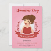 Uitnodiging voor feestdag op de dag van de vrouw (Voorkant)