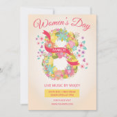 Uitnodiging voor feestdag op de dag van de vrouw (Voorkant)