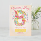 Uitnodiging voor feestdag op de dag van de vrouw (Staand voorkant)