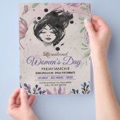 Uitnodiging voor feestdag op de dag van de vrouw flyer (Hand)