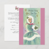 Uitnodiging voor feestdag-theaterpartij geïnspire (Voorkant / Achterkant)