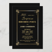 Uitnodiging voor feestdag van de zwarte en goudver (Voorkant / Achterkant)