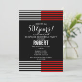 Uitnodiging voor feestdag van de zwarte en rode ve (Staand voorkant)